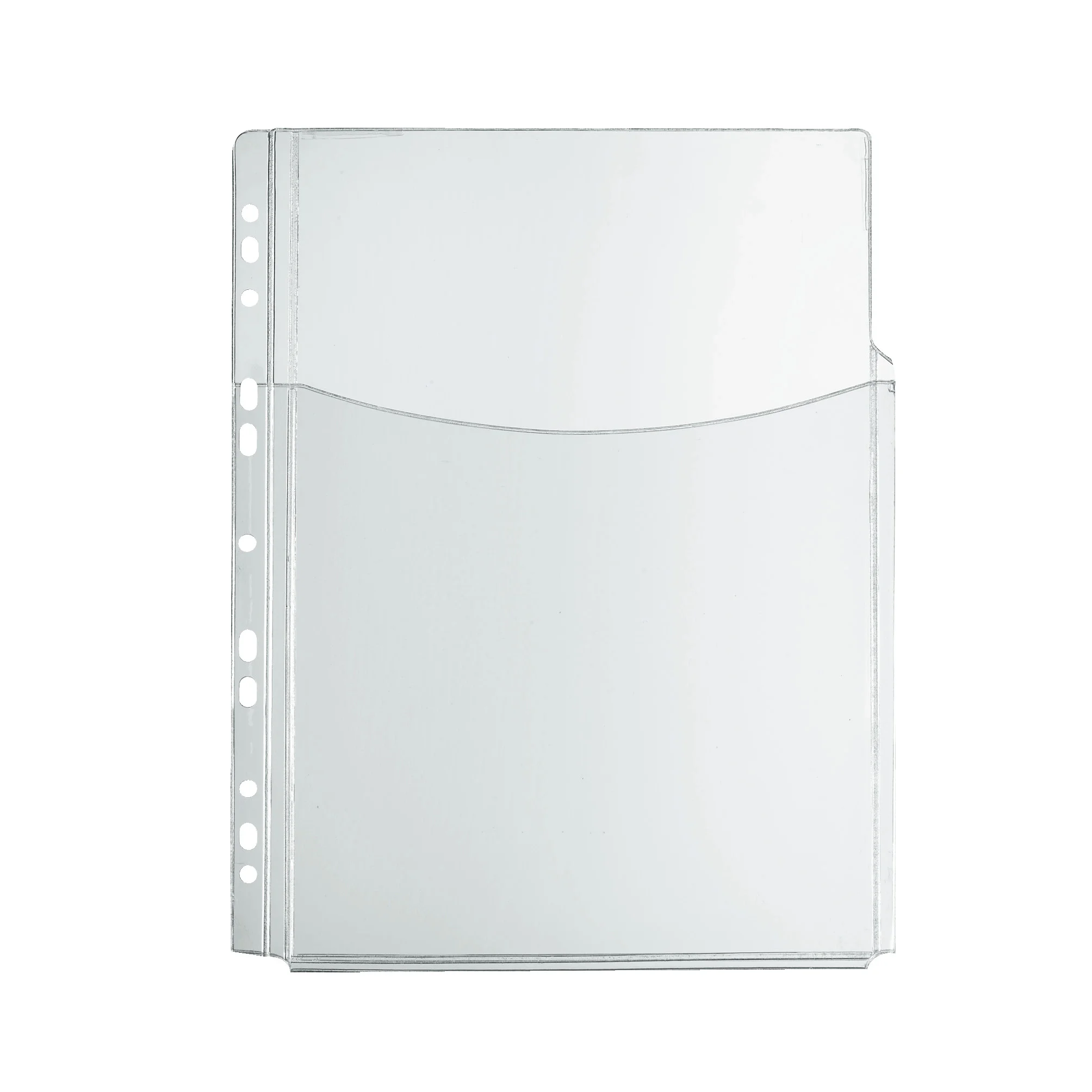 herlitz Prospekthülle mit Faltentasche, DIN A4, PVC, 0,30 mm, glasklar (EAN: 4008110308159)