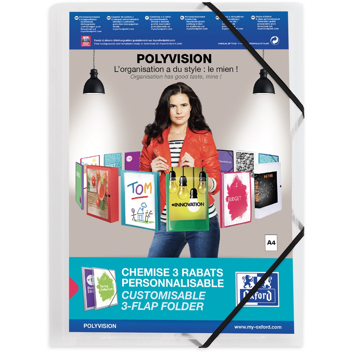 Oxford Eckspannermappe POLYVISION, mit DIN A4-Sichttasche (EAN: 3045050079214)
