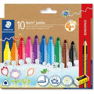 STAEDTLER Fasermaler Noris jumbo, Bonuspack (EAN: 4007817153178)