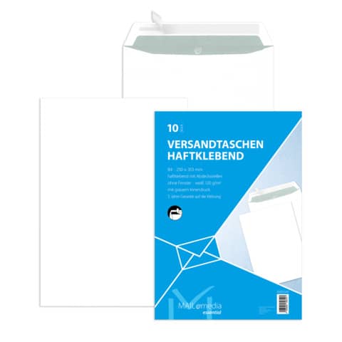 MAILmedia Versandtasche Offset weiß, B4, ohne Fenster (EAN: 4003928396107)