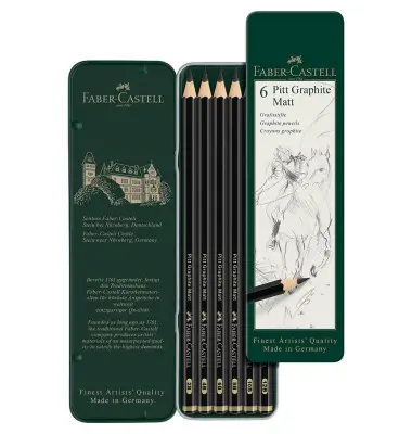 FABER-CASTELL Bleistift PITT GRAPHITE Matt, 6er Etui (EAN: 4005401152071)
