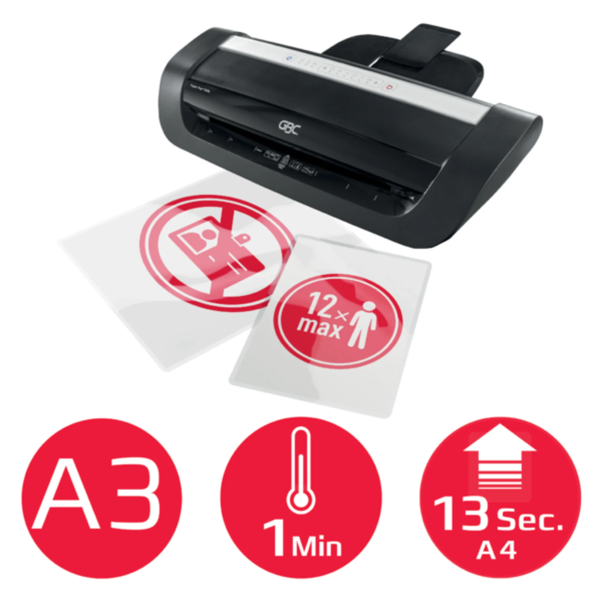 GBC Laminiergerät FusionPlus 7000L, bis DIN A3, schwarz (EAN: 5028252515535)