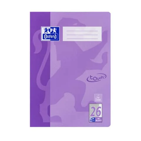 Oxford Schulheft "Touch", DIN A4, Lineatur 26, flieder (EAN: 4006144005860)