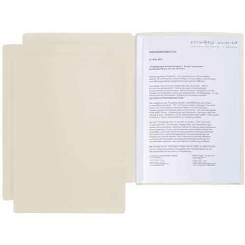 PAGNA Präsentations- / Bewerbungsmappe "Star", DIN A4, beige (EAN: 4013951007673)