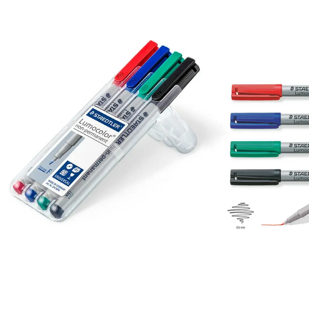 STAEDTLER Lumocolor NonPermanent-Marker 316F, 4er Etui (EAN: 4007817304549)
