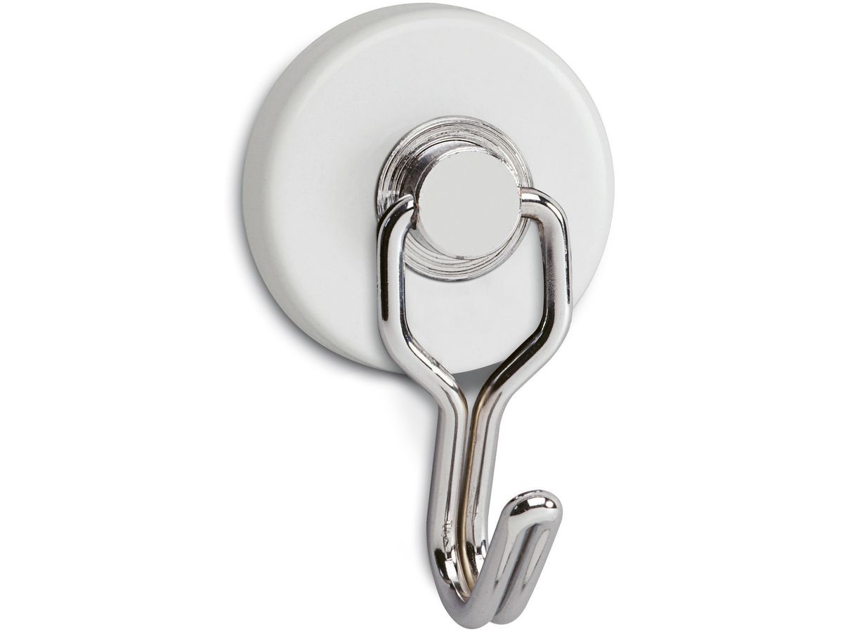 MAUL Magnet mit Karussell-Haken, Durchmesser: 35 mm, weiß (EAN: 4002390054935)