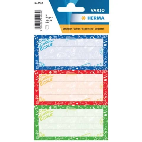 HERMA Buchetiketten "Schoolydoo", 76 x 35 mm (EAN: 4008705055628)