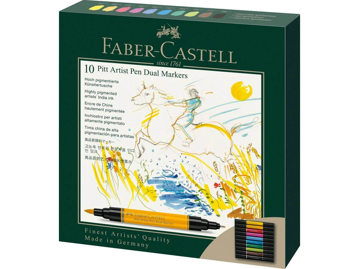 FABER-CASTELL Tuschestift PITT artist pen Dual Marker, 10er (EAN: 4005401620105)