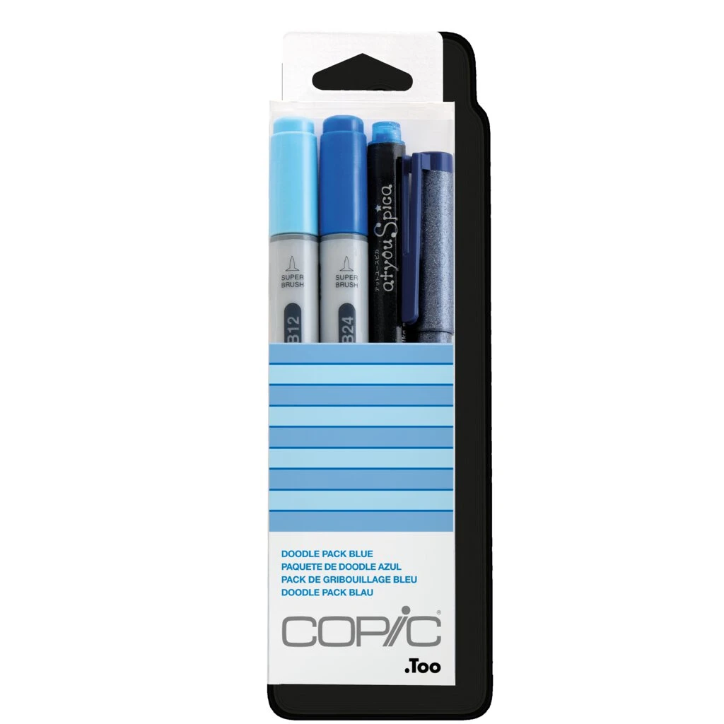 COPIC Marker ciao, 4er Set "Doodle Pack Blue" (EAN: 4511338053874)