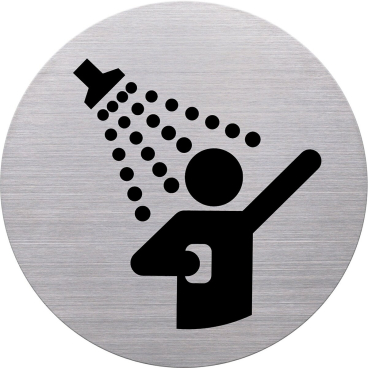 helit Piktogramm "the badge" Dusche, rund, silber (EAN: 4012086033816)