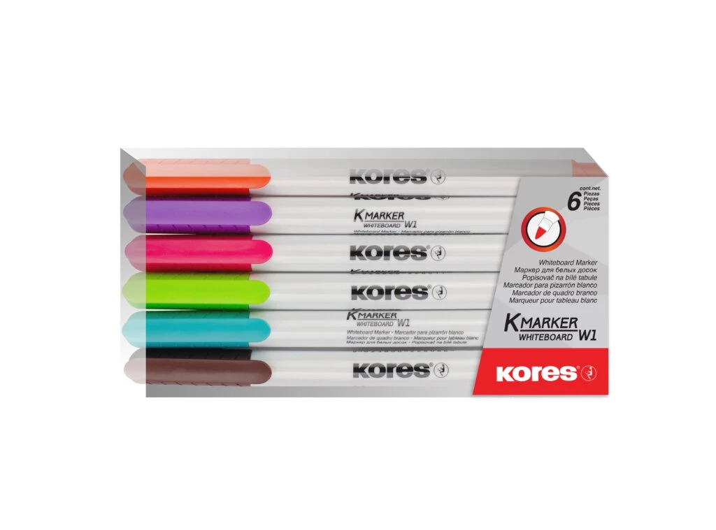 Kores Non-Permanent Marker "K MARKER W1", 6er Etui (EAN: 9023800228468)