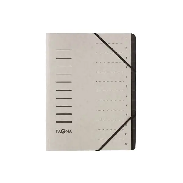 PAGNA Ordnungsmappe "Sorting File", 12 Fächer, hellgrau (EAN: 4013951014343)