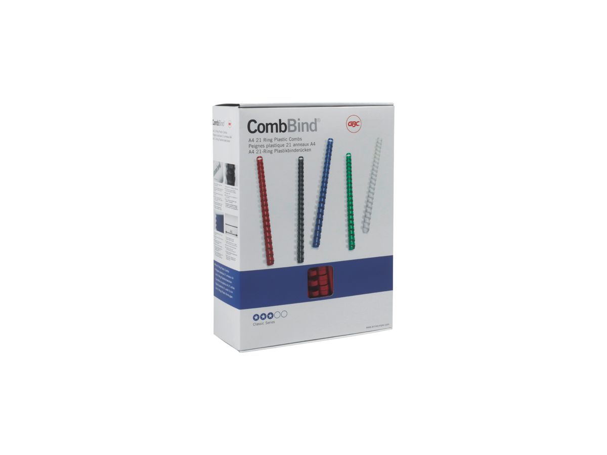 GBC Plastikbinderücken CombBind, DIN A4, 51 mm, weiß (EAN: 0033816097292)
