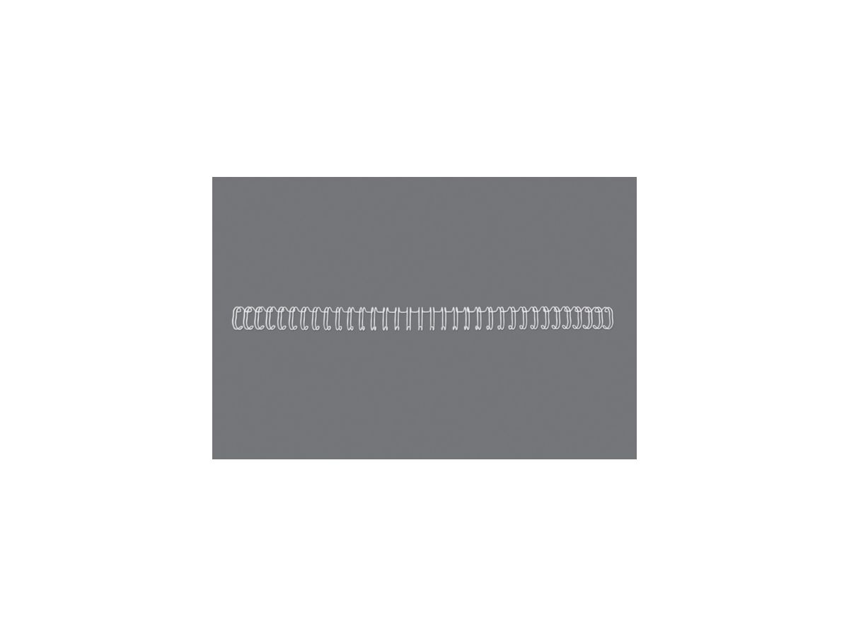 GBC Drahtbinderücken WireBind, A4, 34 Ringe, 12,5 mm, weiß (EAN: 5019577190408)