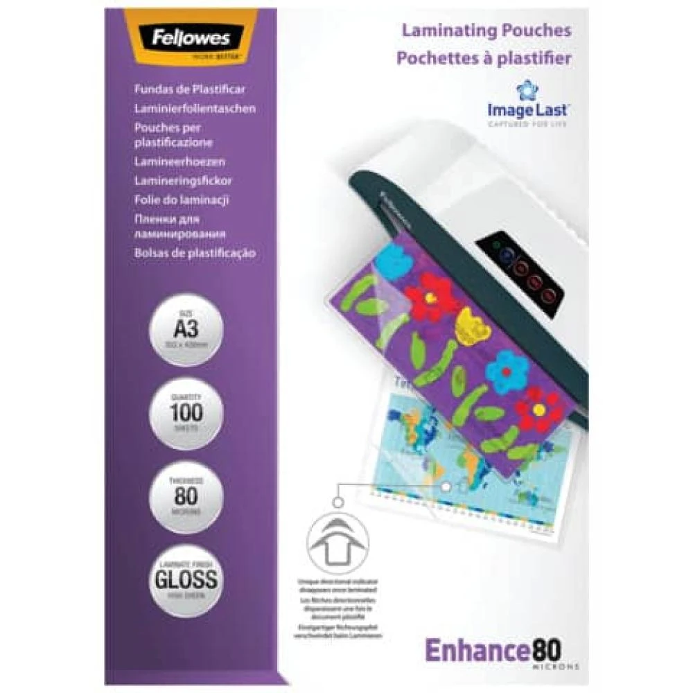 Fellowes Laminierfolientasche, DIN A3, glänzend, 160 mic (EAN: 0077511530623)