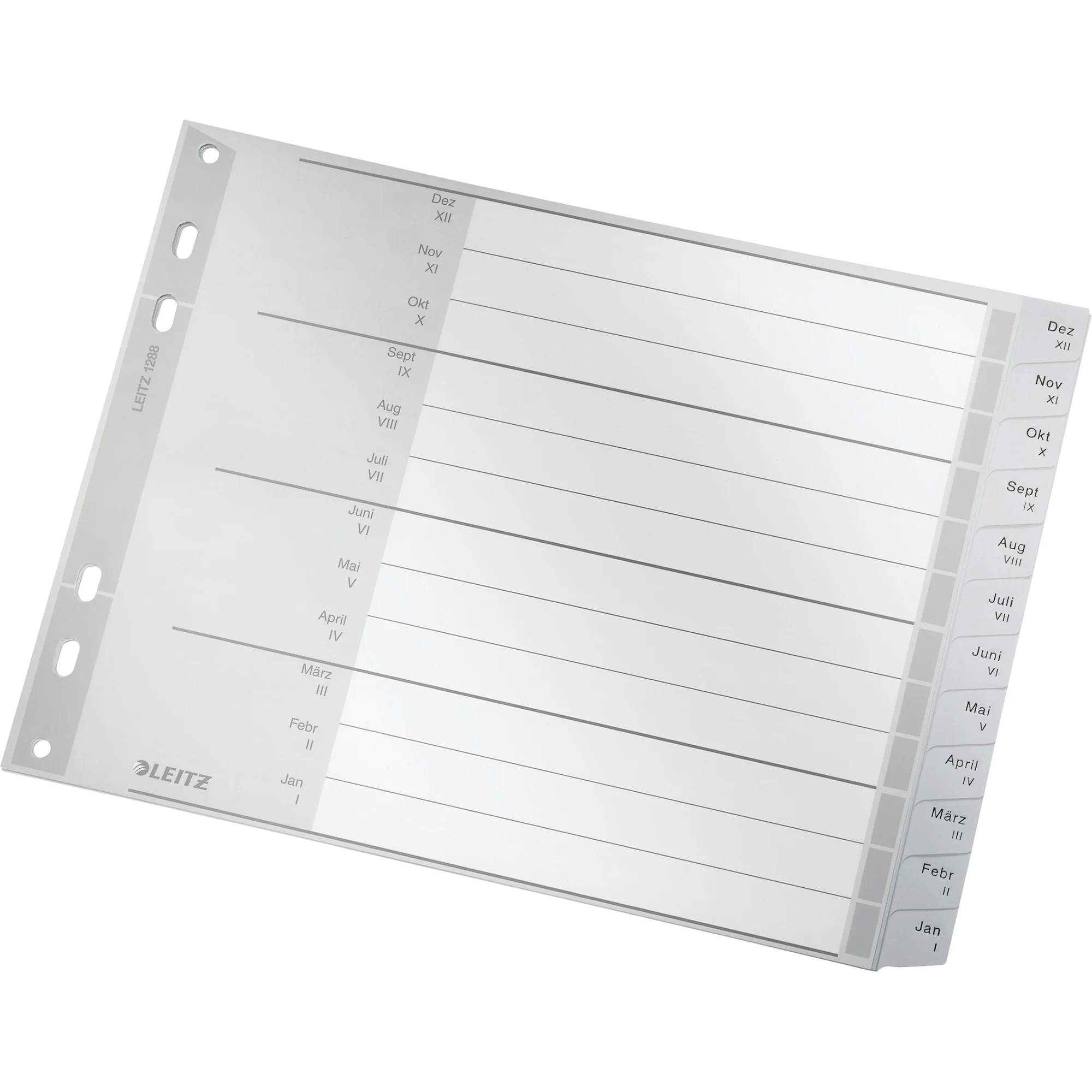 LEITZ Kunststoff-Register, Monate, A4 Überbreite, Dez.-Jan. (EAN: 4002432341511)