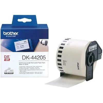 brother DK-44205 Endlos-Etiketten Papier, wiederablösbar, weiß (EAN: 4977766635127)
