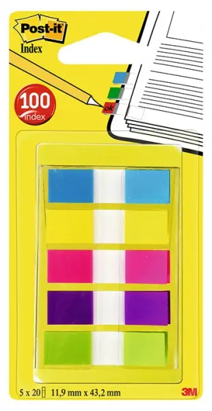 Post-it Haftmarker Index Mini, 11,9 x 43,2 mm, Neonfarben (EAN: 3134375317085)
