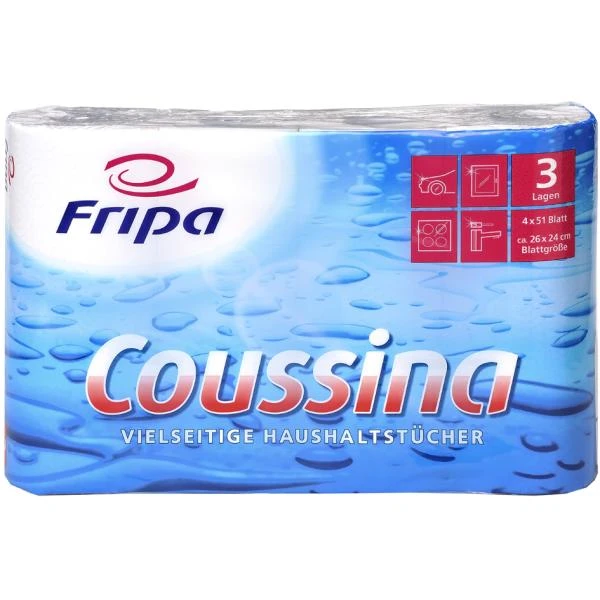 Fripa Küchenrolle Coussina, 3-lagig, weiß (EAN: 4000883004948)