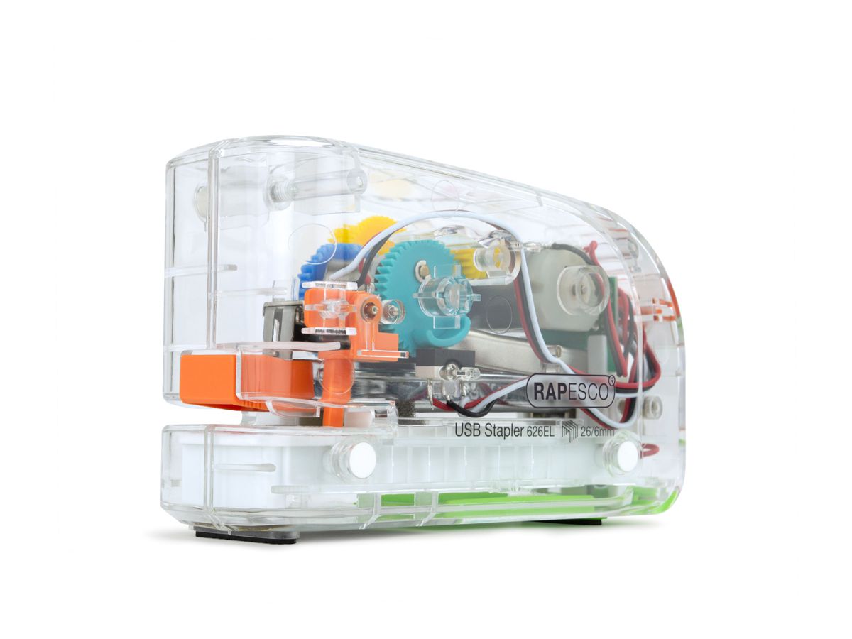 RAPESCO Elektrisches Heftgerät 626EL, transparent (EAN: 5018505011105)