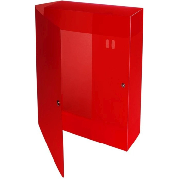 EXACOMPTA Archivbox mit Druckknopf, PP, 80 mm, rot (EAN: 3130630598350)
