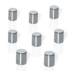 sigel Neodym-Zylindermagnet, 8 x 10 mm, vernickelt, silber (EAN: 4057521000299)