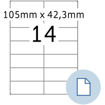 HERMA Universal-Etiketten DATAPRINT, 105 x 42,3 mm, weiß (EAN: 4008705084147)