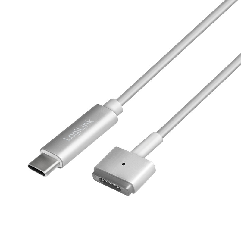 LogiLink USB-C - Apple MagSafe 2 Ladekabel, silber (EAN: 4052792057362)