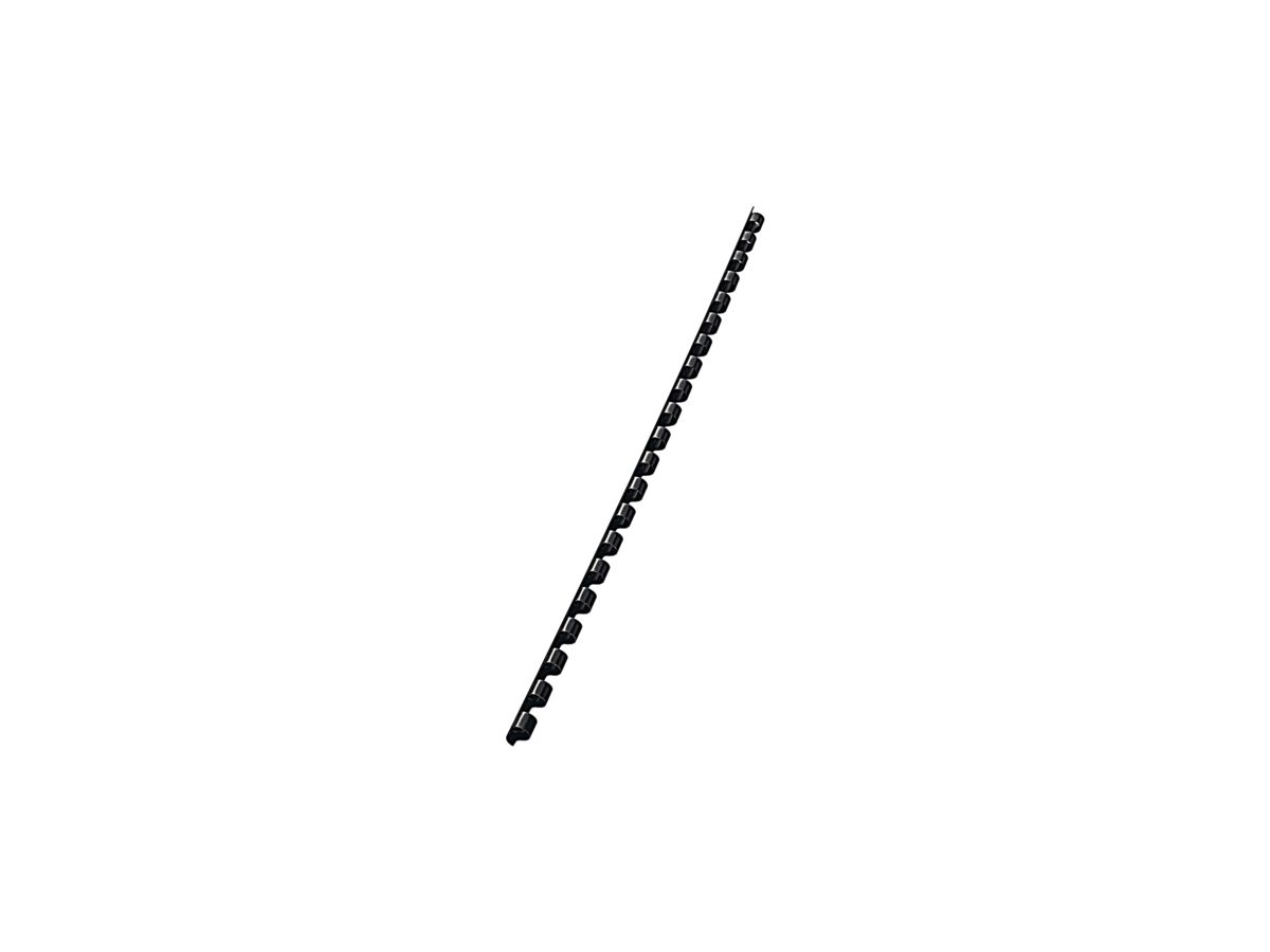 LEITZ Plastikbinderücken, DIN A4, 21 Ringe, 6 mm, schwarz (EAN: 5411313350402)
