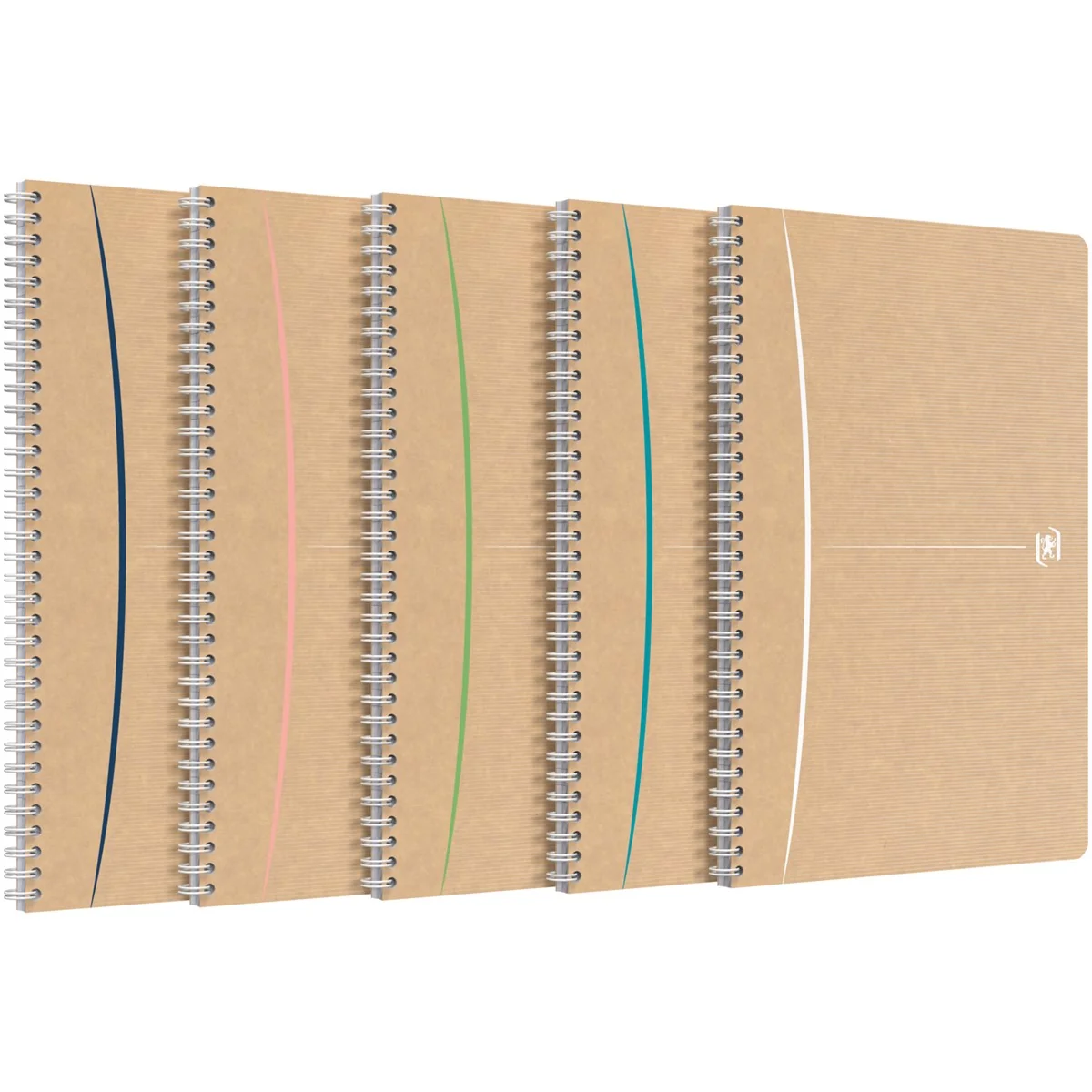 Oxford Spiralbuch TOUAREG, DIN A4, liniert, 90 Blatt, beige mit Farbakzent (EAN: 3020120163475)