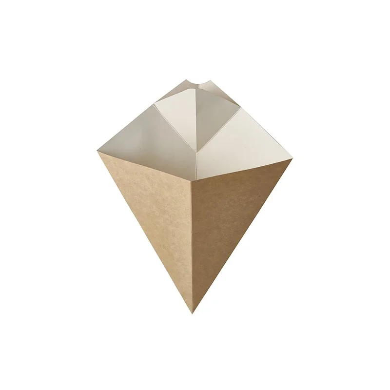 PAPSTAR Pommes-Frites-Spitztüte "pure", 215 x 270 mm, außen braun, innen weiß (EAN: 4002911867808)