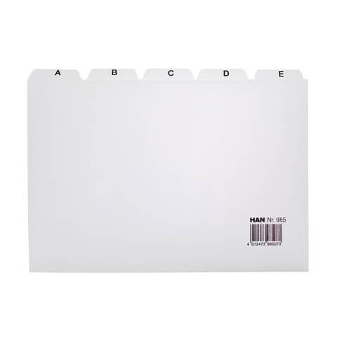 HAN Karteiregister A-Z, PP, A5 quer, grau, 25-teilig (EAN: 4012473985070)