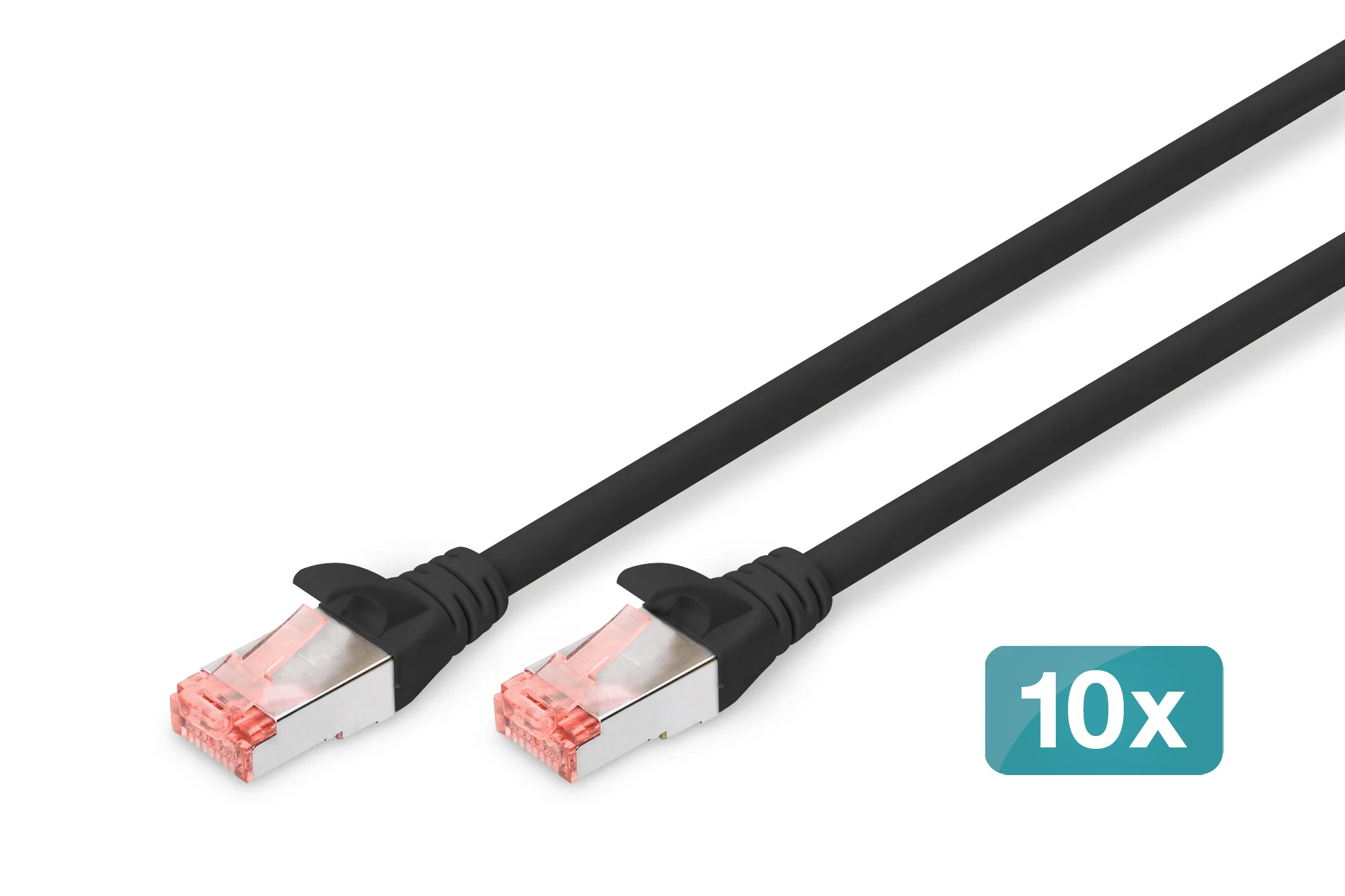 DIGITUS Patchkabel Kat. 6, S/FTP, 5,0 m, schwarz, Set (EAN: 4016032442196)