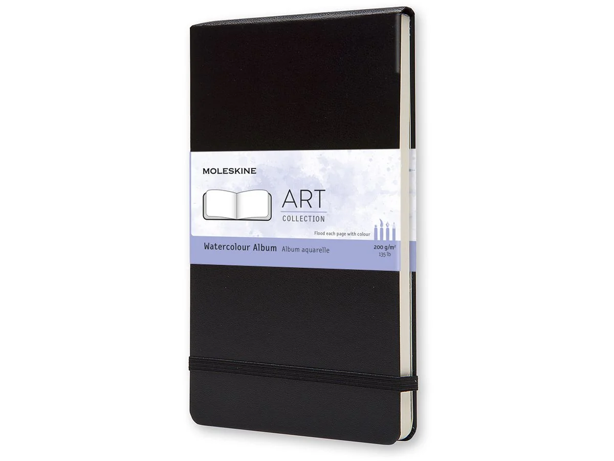 MOLESKINE Aquarellalbum, L/A5. 200g/qm, Hardcover, schwarz (EAN: 9788883705625)