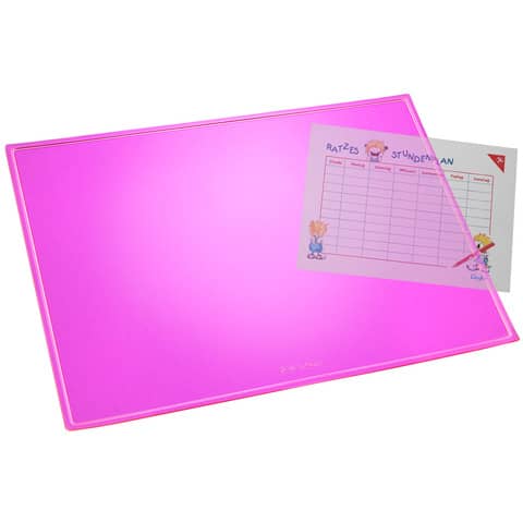 Läufer Schreibunterlage DURELLA TRANSLUZENT NEON, pink (EAN: 4006677326258)