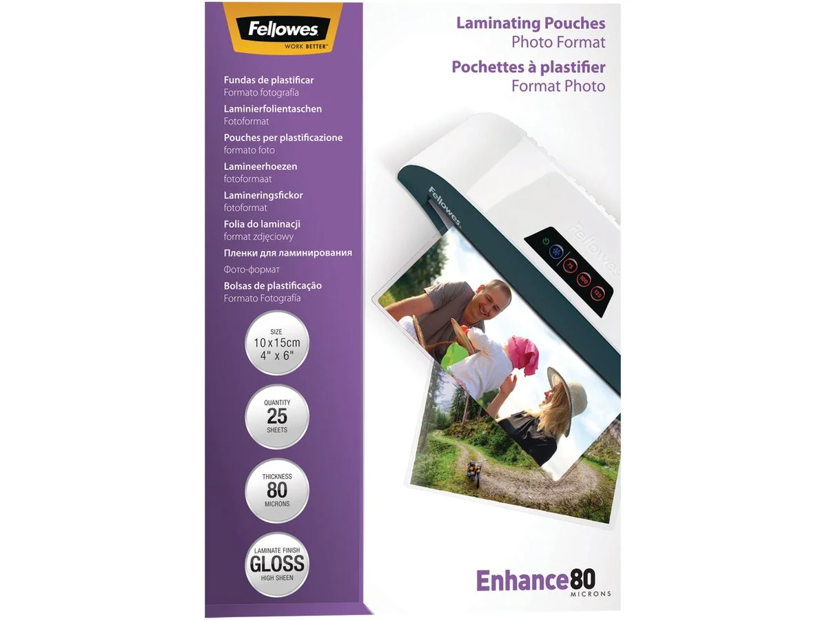 Fellowes Laminierfolientasche, 150 x 100 mm, 160 mic (EAN: 0077511544064)