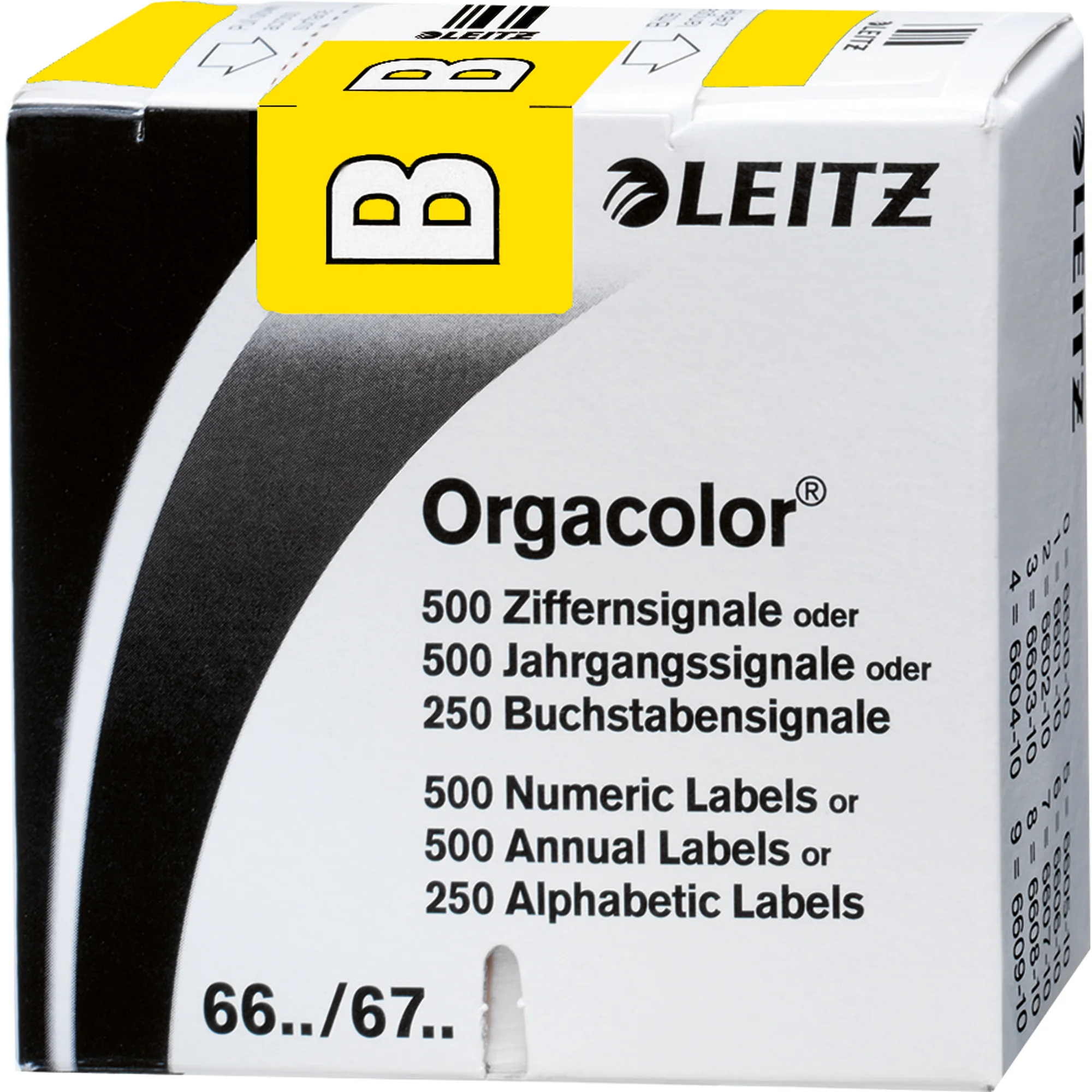 LEITZ Buchstabensignal Orgacolor "B", auf Rolle, gelb (EAN: 4002432313983)