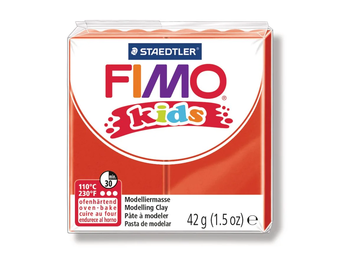 FIMO kids Modelliermasse, ofenhärtend, rot, 42 g (EAN: 4007817805039)