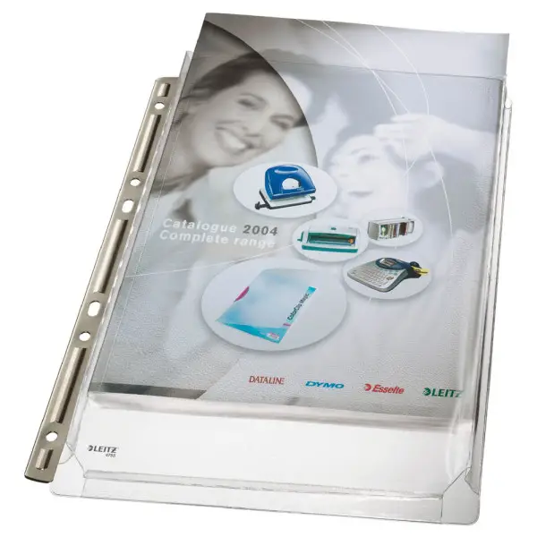 LEITZ Maxi Prospekthüllen Stabil, A4, PVC, genarbt, 0,17 mm (EAN: 4002432359400)