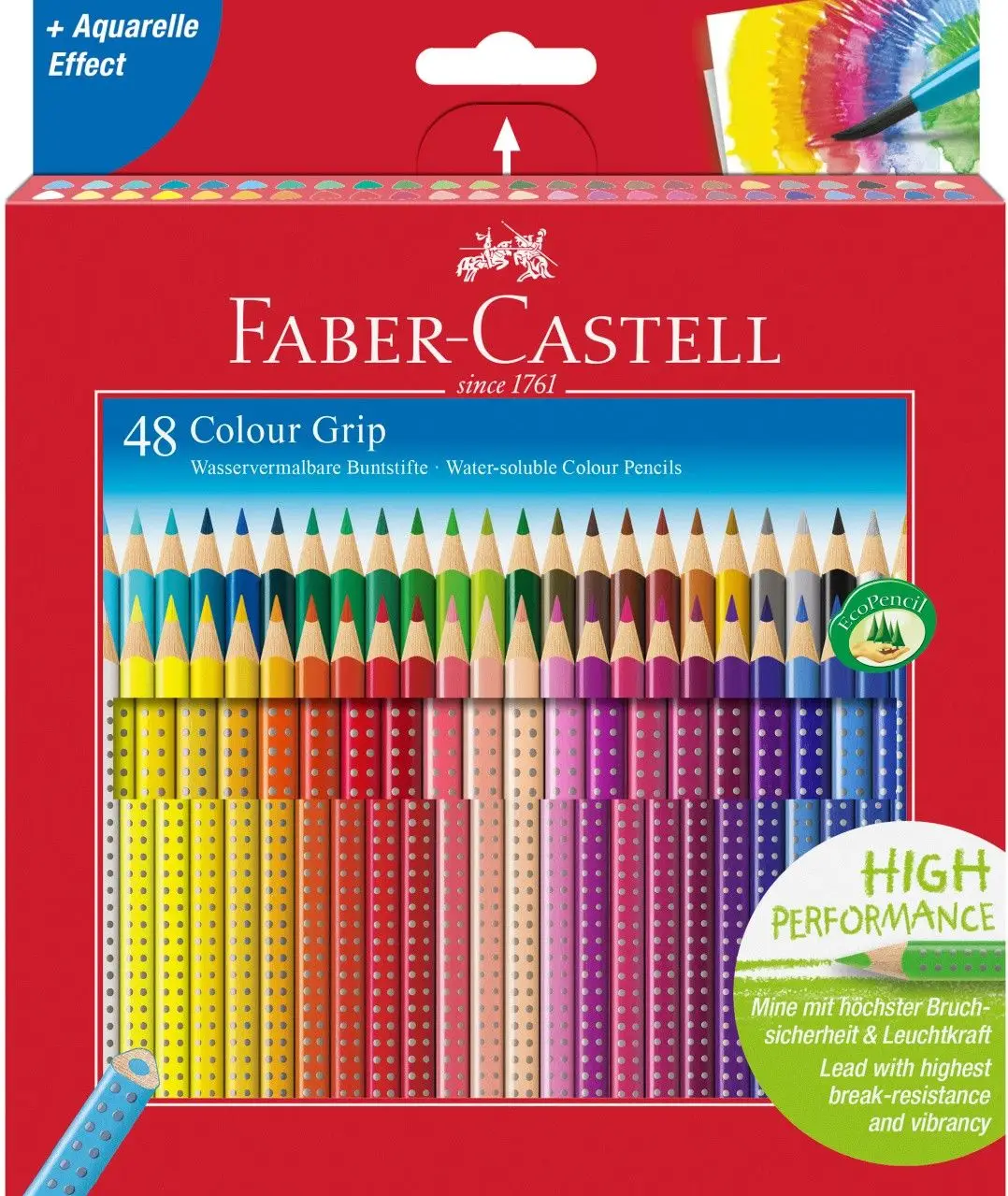 FABER-CASTELL Dreikant-Buntstifte Colour GRIP, 48er Etui (EAN: 4005401124498)
