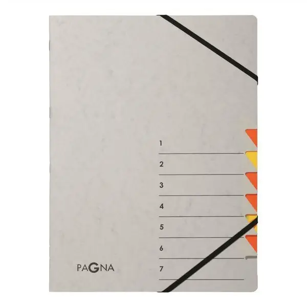PAGNA Ordnungsmappe "Easy Grey", A4, 7 Fächer, grau / orange (EAN: 4013951014497)