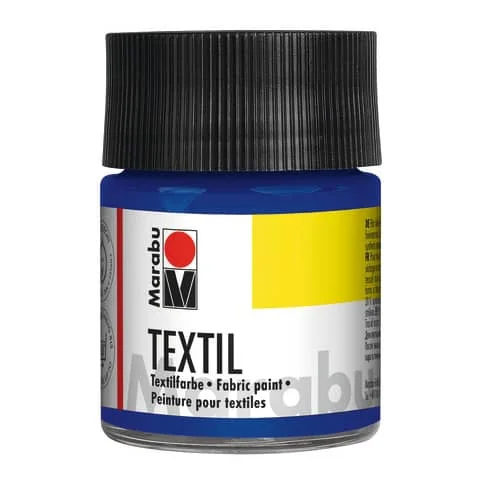 Marabu Textilfarbe "Textil", mittelblau, 50 ml, im Glas (EAN: 4007751009203)