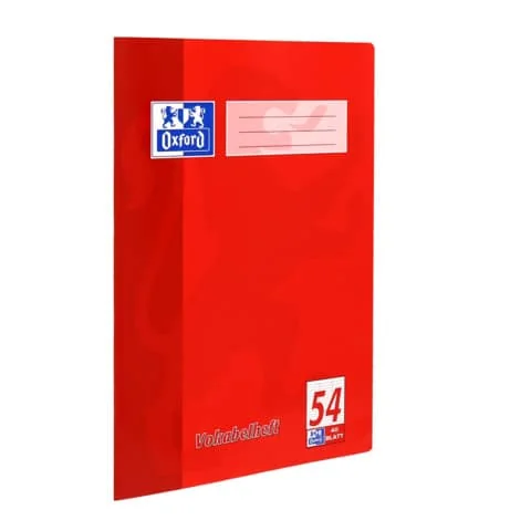 Oxford Vokabelheft, DIN A4, 40 Blatt, 3 Spalten, liniert, 4-farbig sortiert (EAN: 4006144950399)