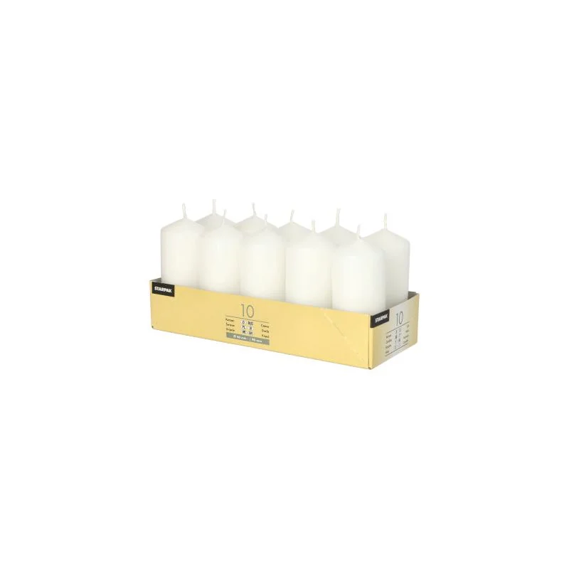 STARPAK Stumpenkerze, Durchmesser: 40 mm, weiß (EAN: 4002911179154)