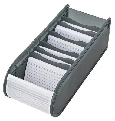 WEDO Lernkartei, DIN A8 quer, inkl. 100 Karteikarten, grau (EAN: 4003801856308)