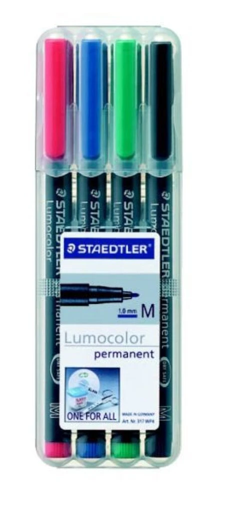 STAEDTLER Lumocolor Permanent-Marker 317M, 4er Etui (EAN: 4007817310380)