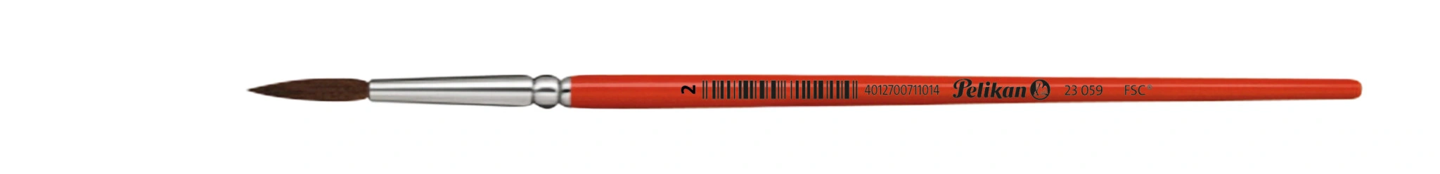 Pelikan Haarpinsel Sorte 23, Gr. 2, stumpfer Holzstiel, orange (EAN: 4012700711014)