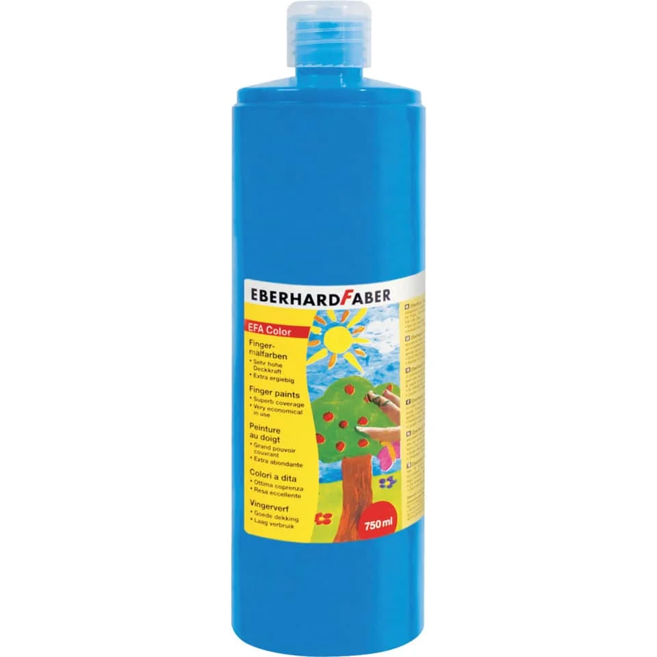 EBERHARD FABER Fingerfarbe EFA Color, phthaloblau, 750 ml (EAN: 4087205789516)