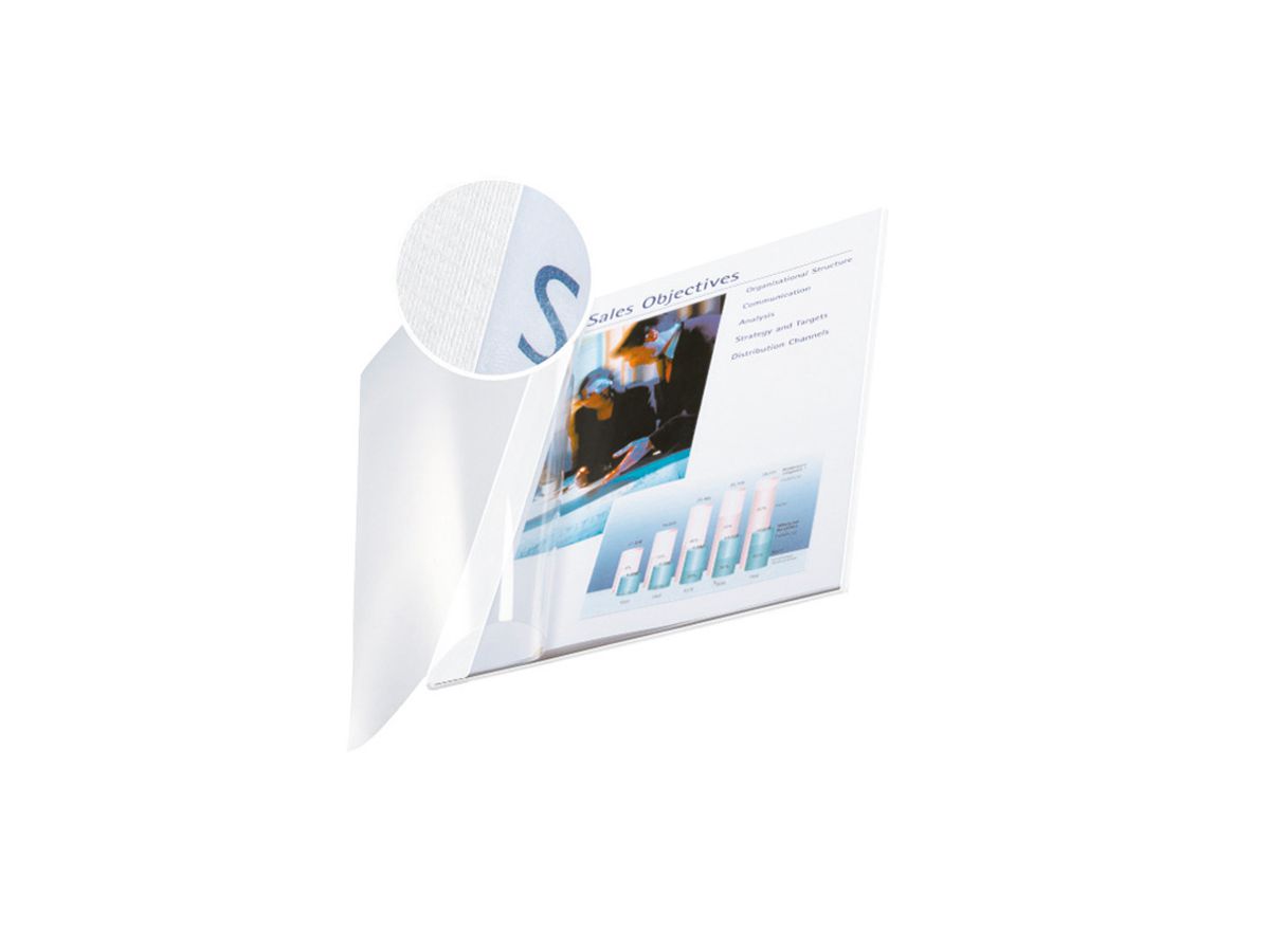 LEITZ Buchbindemappe impressBind, A4, 10,5 mm, weiß, Soft (EAN: 4002432373710)