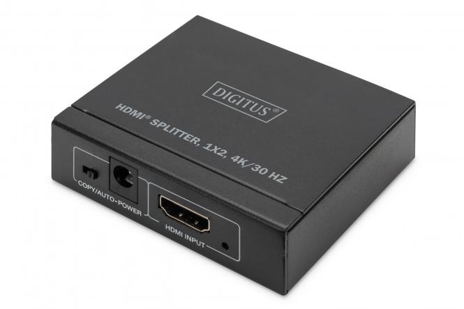 DIGITUS 4K HDMI Splitter, 1x2, 4K / 30 Hz, schwarz (EAN: 4016032483656)